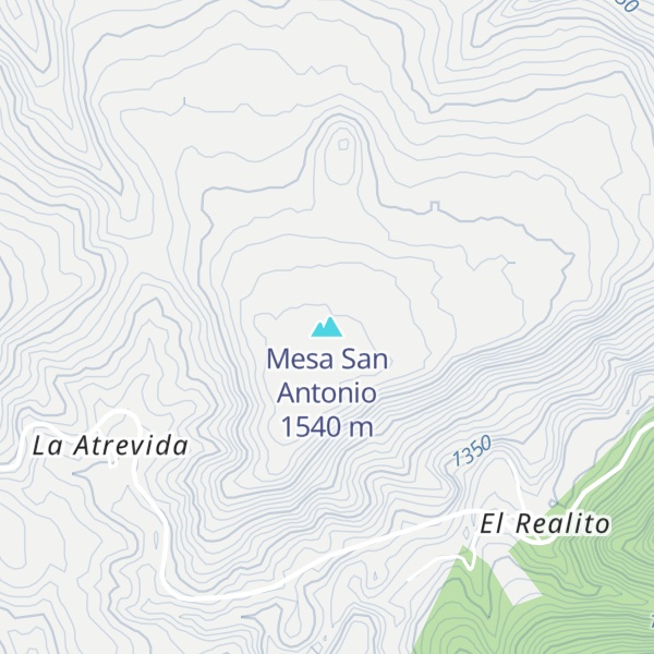 Map of Mesa San Antonio