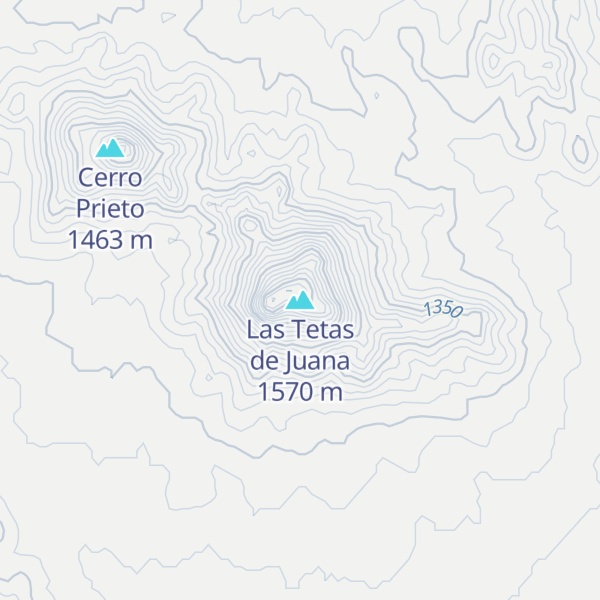Map of Las Tetas de Juana