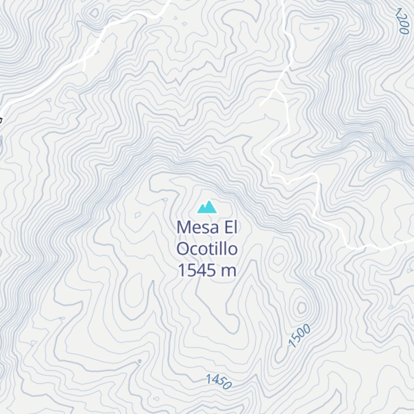 Map of Mesa El Ocotillo