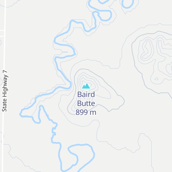 Map of Baird Butte