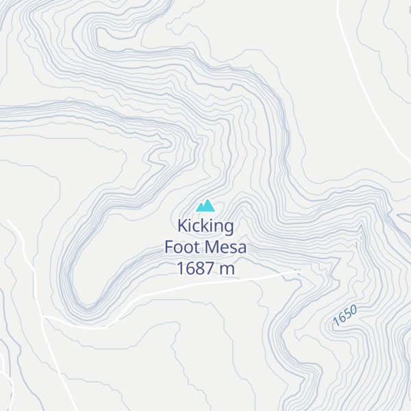 Map of Kicking Foot Mesa