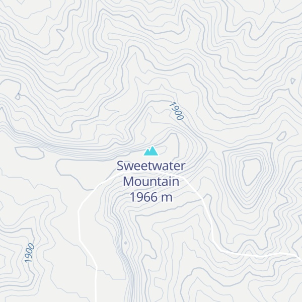 Map of Sweetwater Mountain