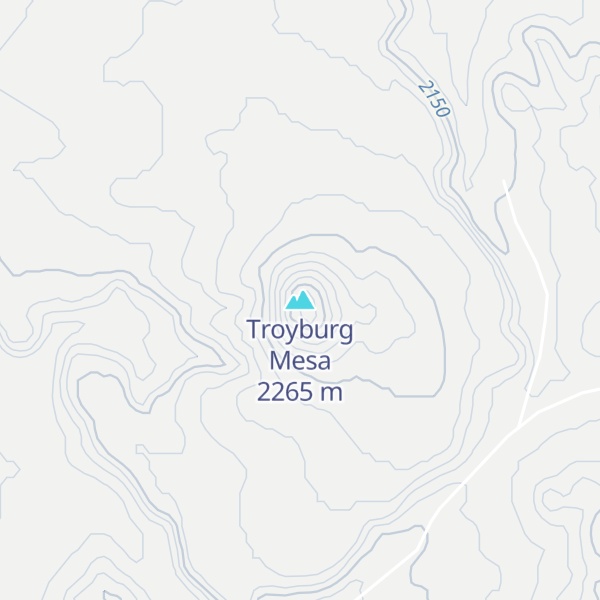 Map of Troyburg Mesa