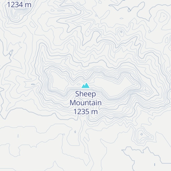 Map of Sheep Mountain