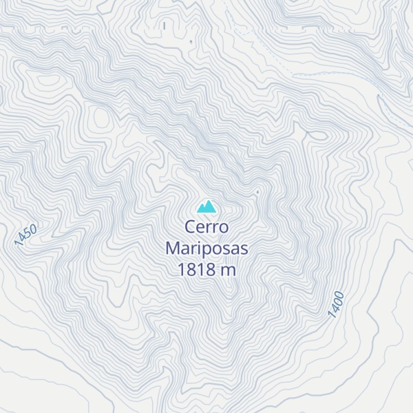Map of Cerro Mariposas