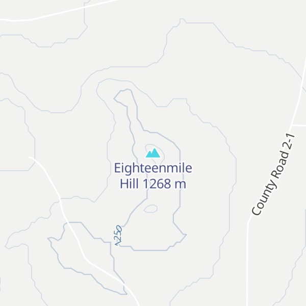 Map of Eighteenmile Hill