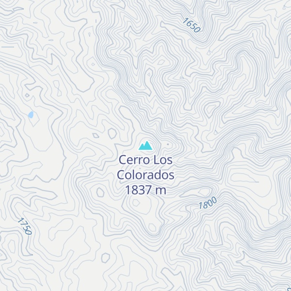 Map of Cerro Los Colorados