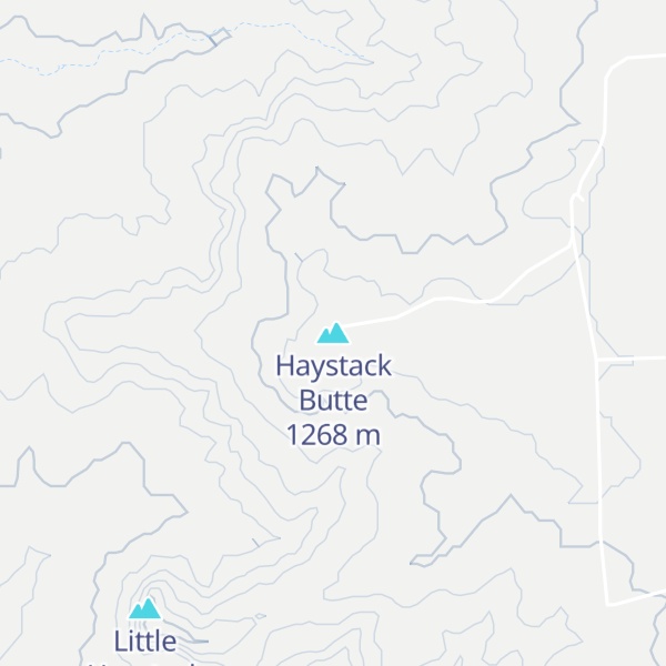 Map of Haystack Butte