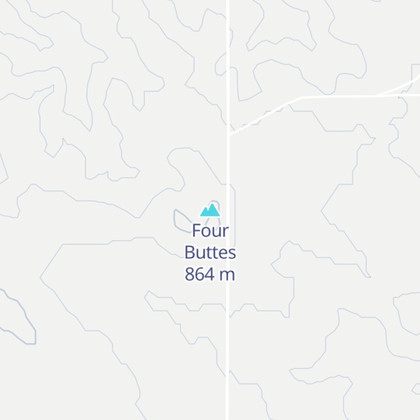 Map of Four Buttes