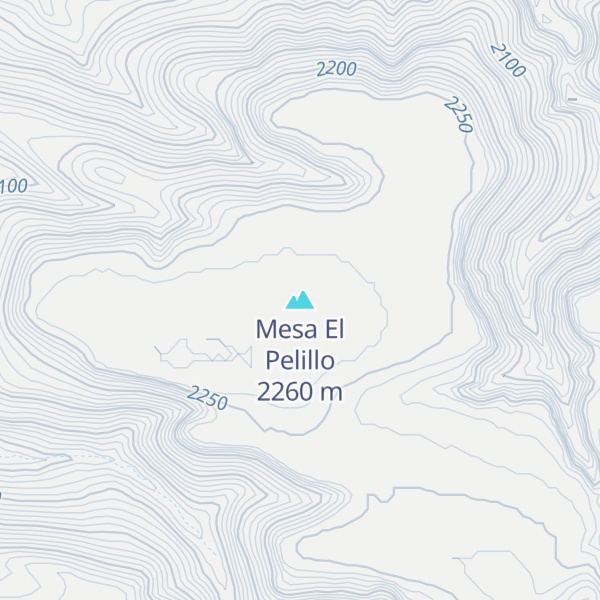 Map of Mesa El Pelillo