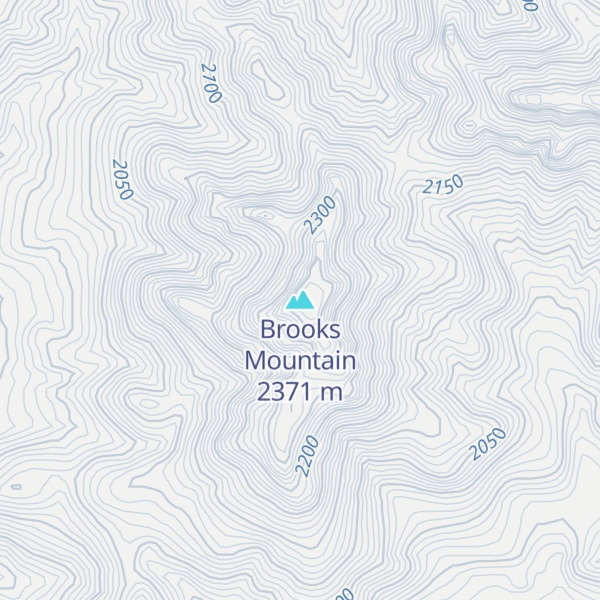 Map of Brooks Mountain
