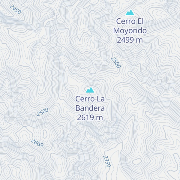 Map of Cerro La Bandera