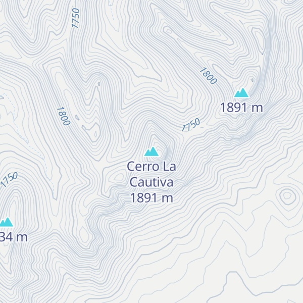 Map of Cerro La Cautiva