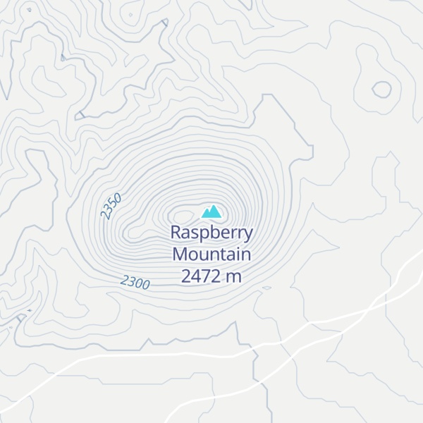 Map of Raspberry Mountain