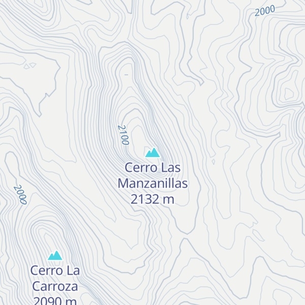 Map of Cerro Las Manzanillas