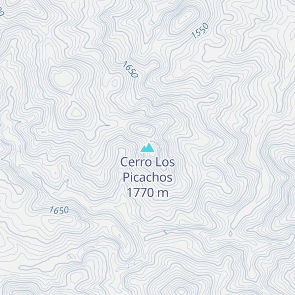 Map of Cerro Los Picachos