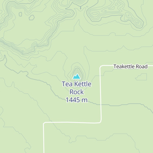 Map of Tea Kettle Rock