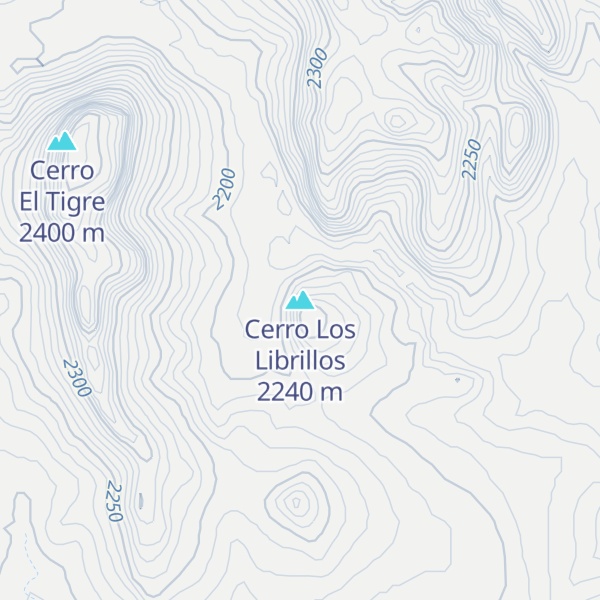Map of Cerro Los Librillos