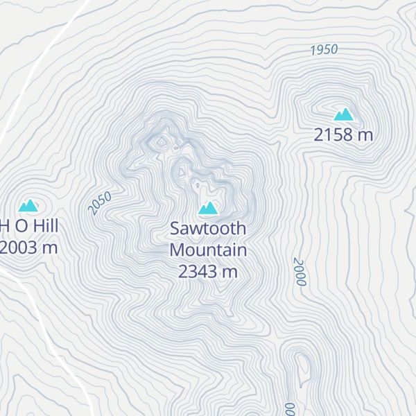 Map of Sawtooth Mountain