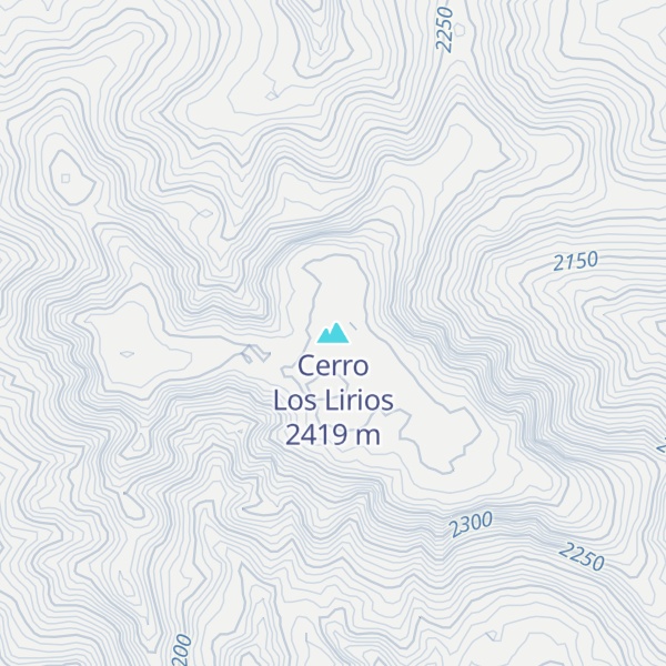 Map of Cerro Los Lirios