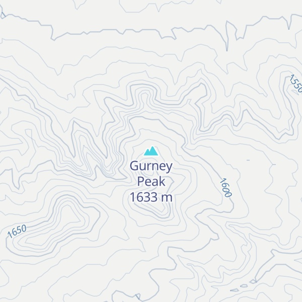 Map of Gurney Peak