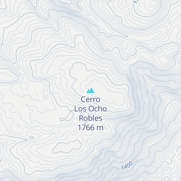 Map of Cerro Los Ocho Robles