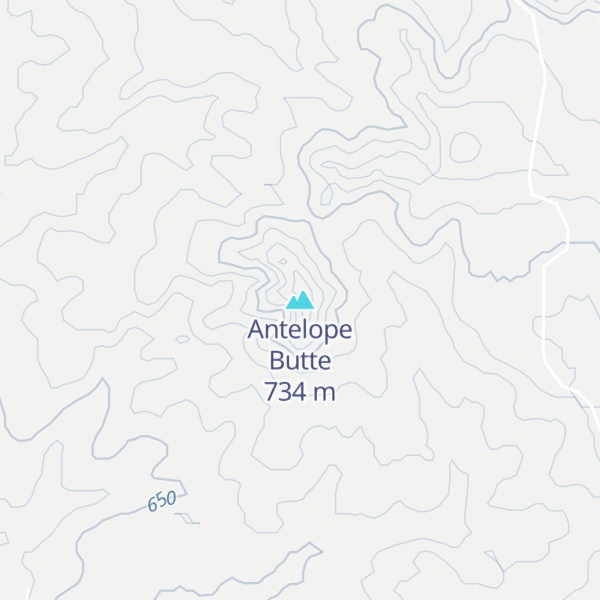 Map of Antelope Butte