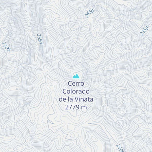 Map of Cerro Colorado de la Vinata