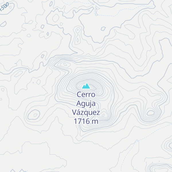 Map of Cerro Aguja Vázquez