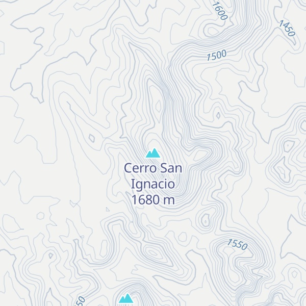 Map of Cerro San Ignacio