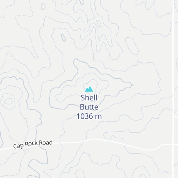 Map of Shell Butte
