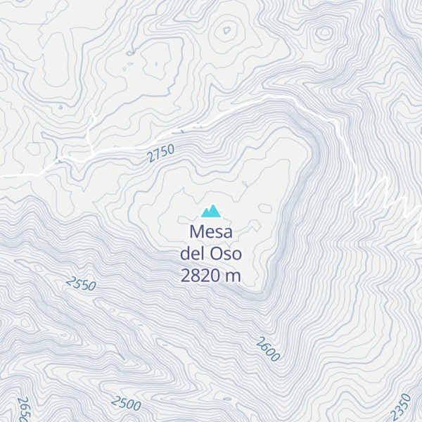 Map of Mesa del Oso