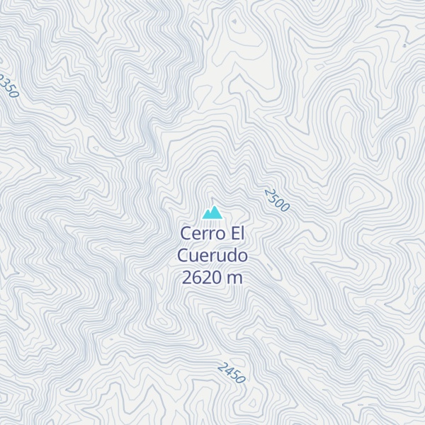 Map of Cerro El Cuerudo