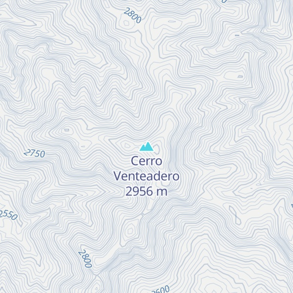 Map of Cerro Venteadero