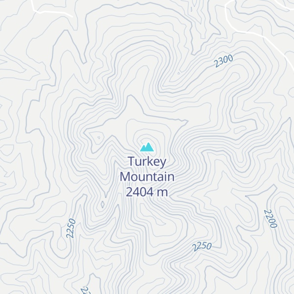Map of Turkey Mountain