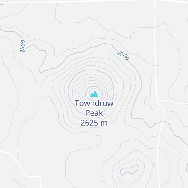 Map of Towndrow Peak