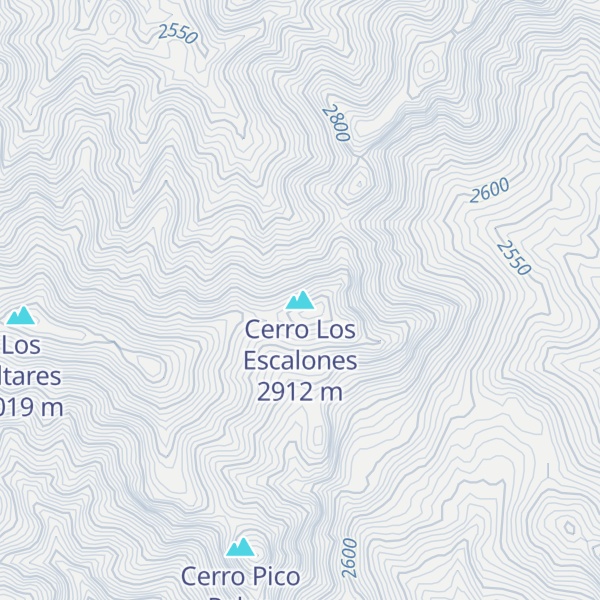 Map of Cerro Los Escalones