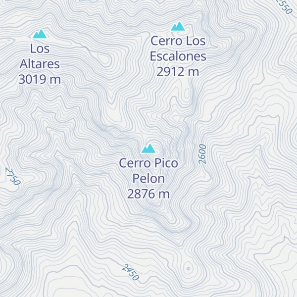 Map of Cerro Pico Pelon