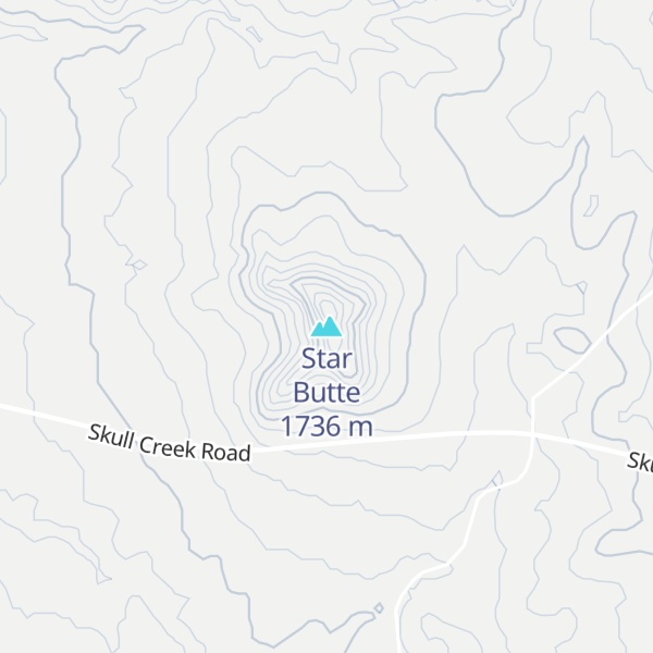 Map of Star Butte
