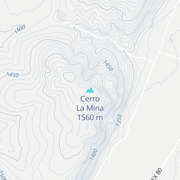 Map of Cerro La Mina