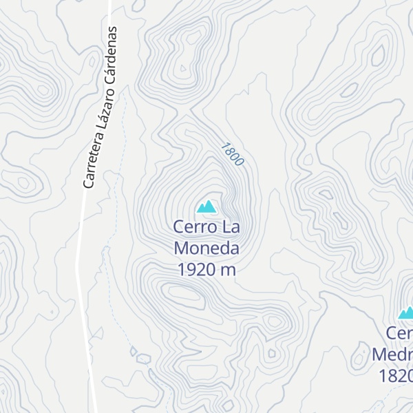 Map of Cerro La Moneda
