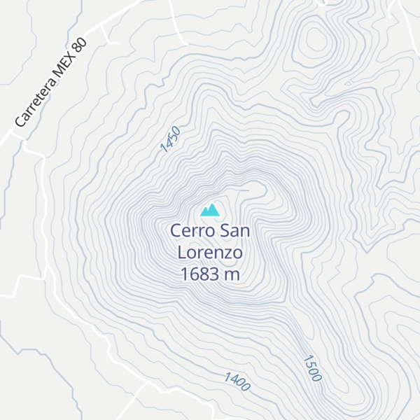 Map of Cerro San Lorenzo