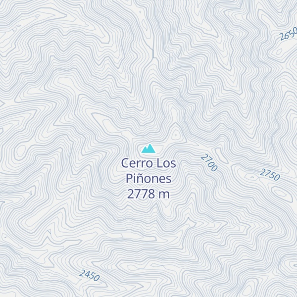 Map of Cerro Los Piñones