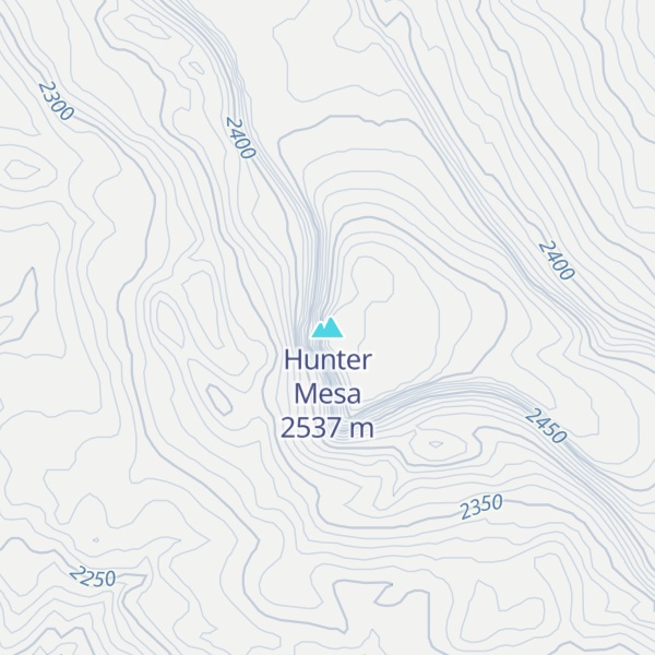 Map of Hunter Mesa