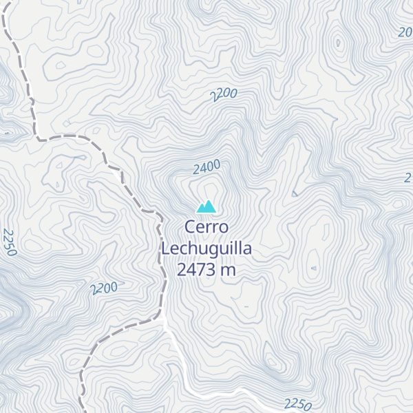 Map of Cerro Lechuguilla