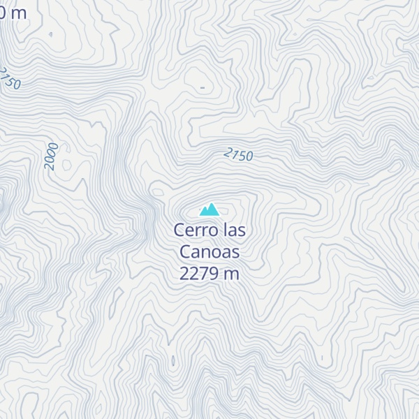 Map of Cerro las Canoas