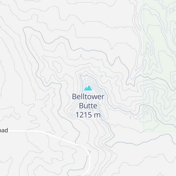 Map of Belltower Butte