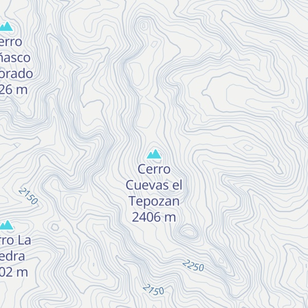 Map of Cerro Cuevas el Tepozan