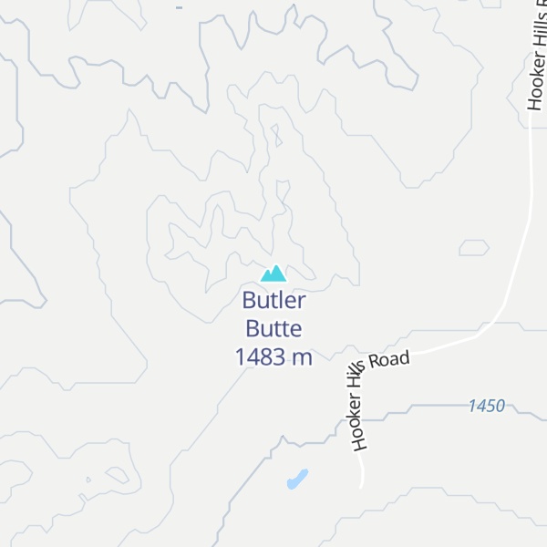 Map of Butler Butte