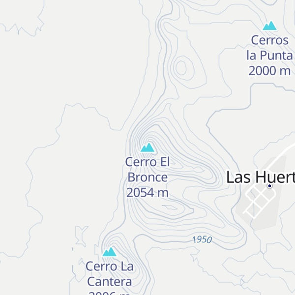 Map of Cerro El Bronce